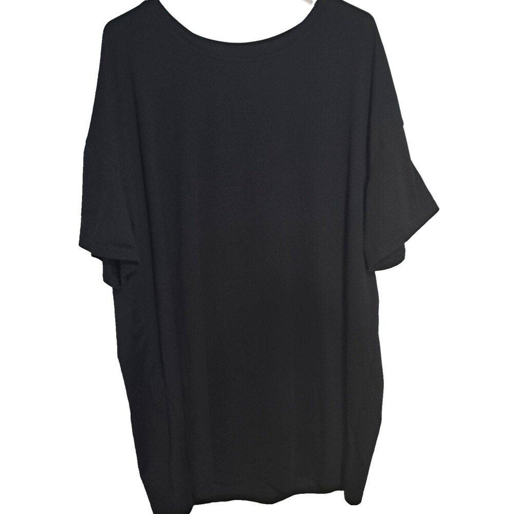 Shein Womens Black Shirt Top Short Sleeve Dragon Printed Stretch Round Neck 1XL - Picture 2 of 5